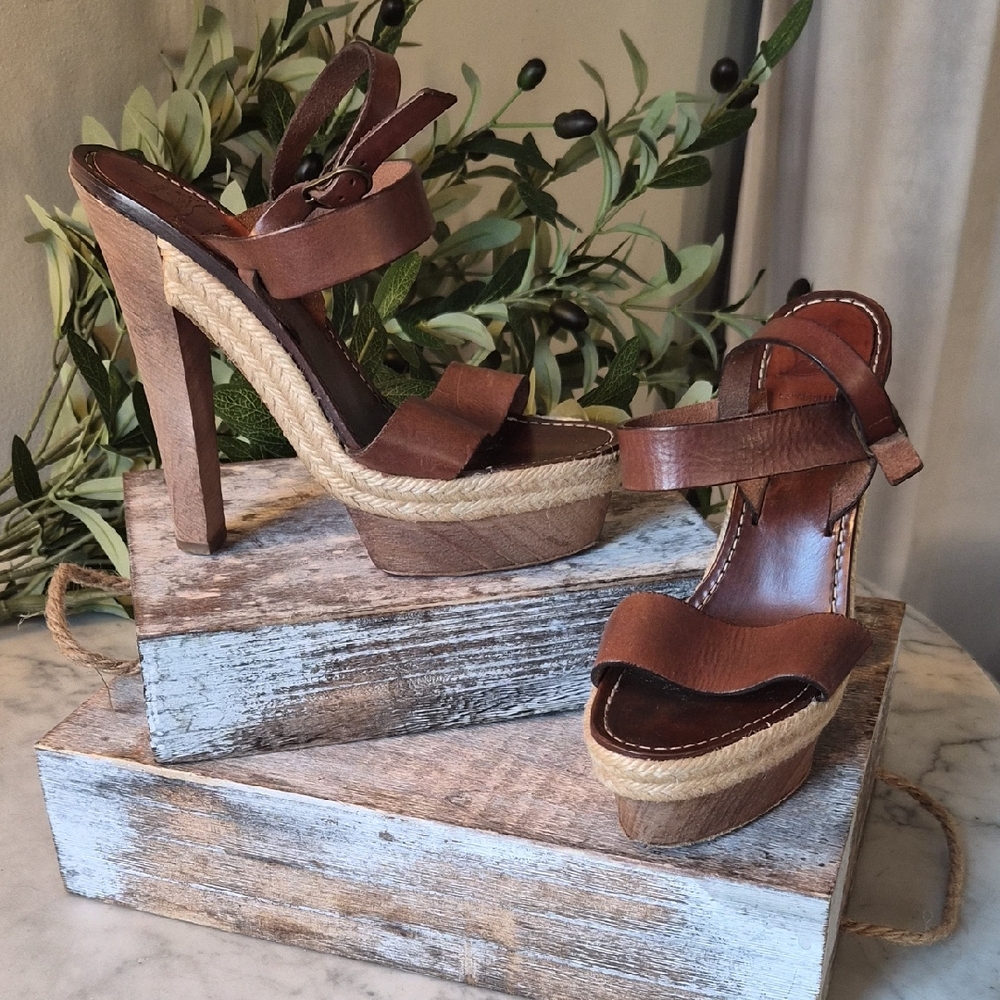 Christian Louboutin Brown Platform Heels